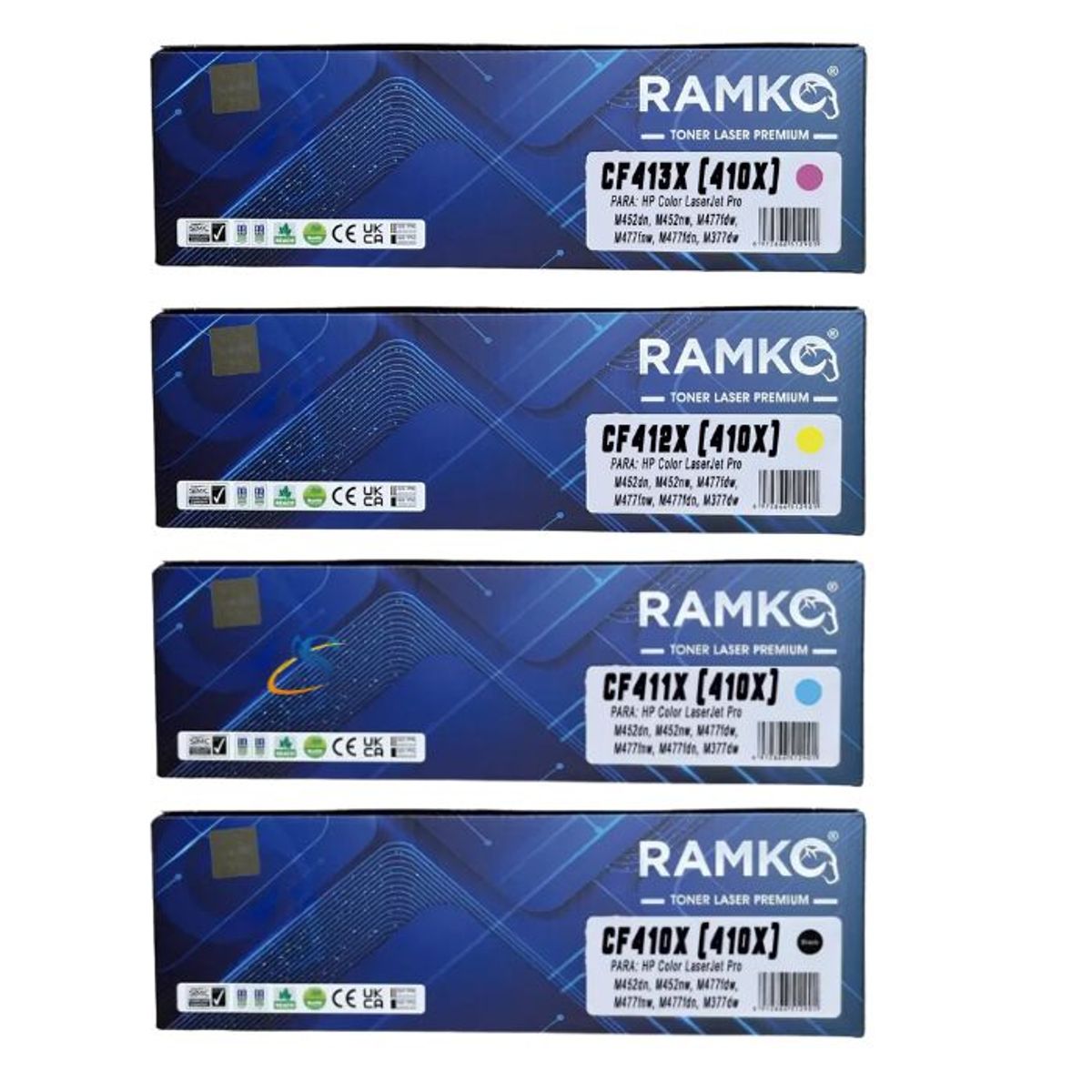 GENERICO - KIT TONER COMPATIBLE PARA HP 410X NEGRO Y COLORES