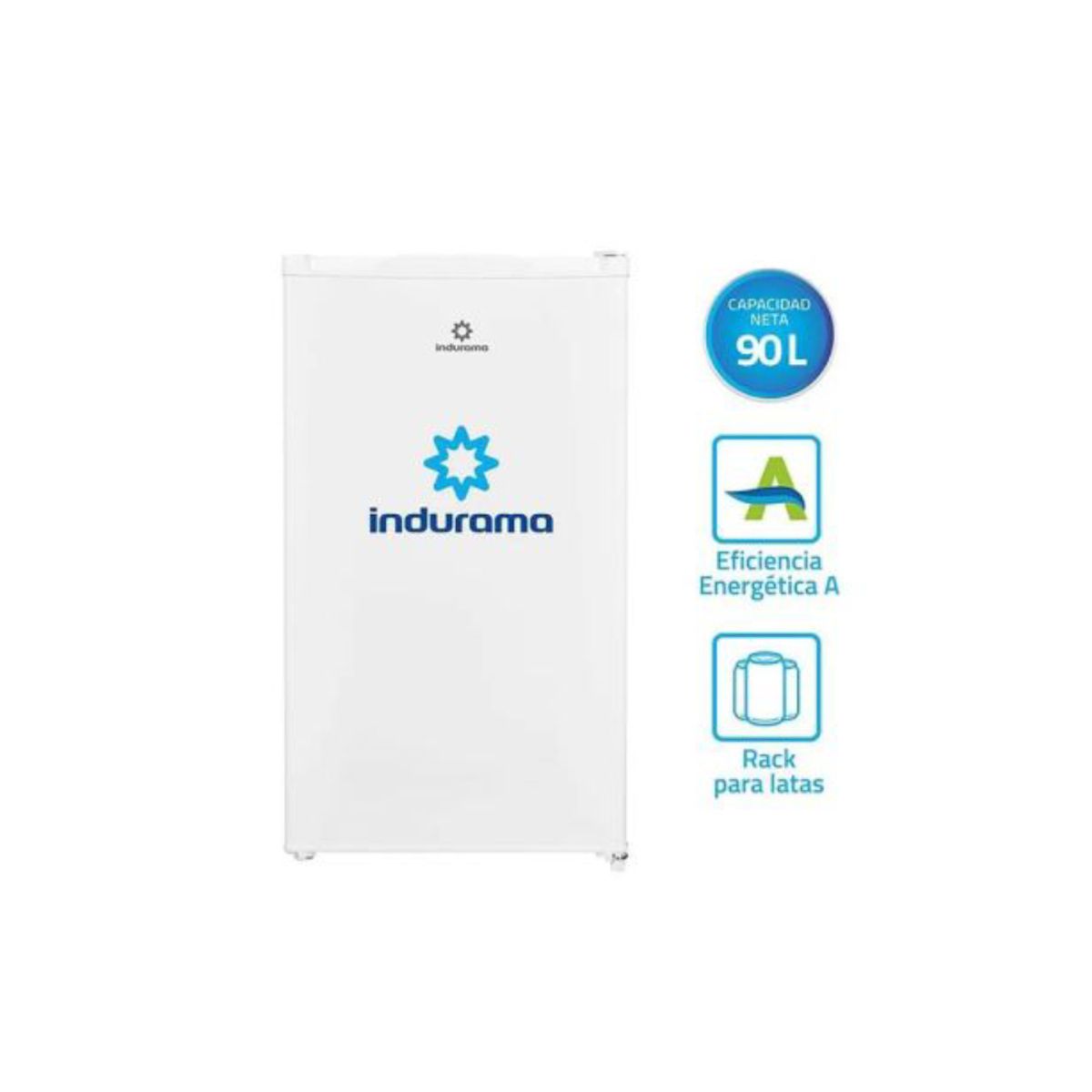 INDURAMA - RI-101BL - Frigobar Blanco 90Lt Indurama