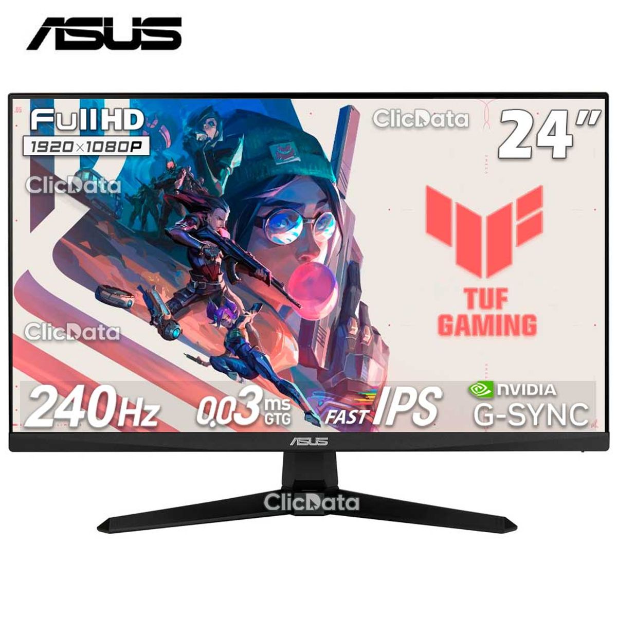 ASUS - MONITOR ASUS Tuf Gaming VG249QM5A 24 Fast IPS FHD 240Hz 03ms G-Sync FreeSync Premium