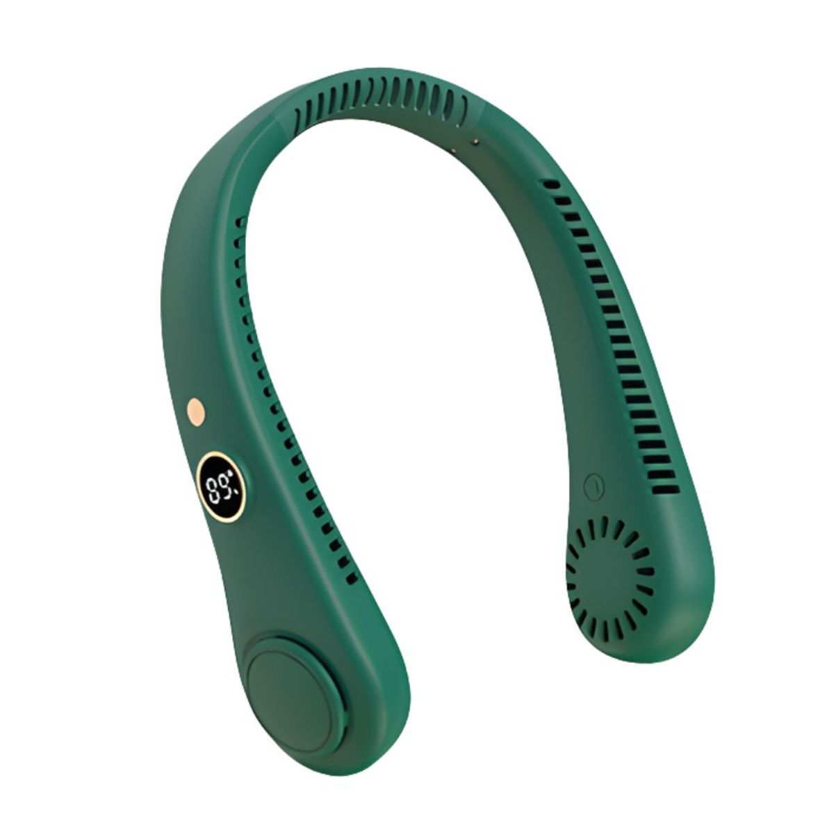 GENERICO - Ventilador de Cuello Recargable 5 Velocidades con Pantalla Digital Verde