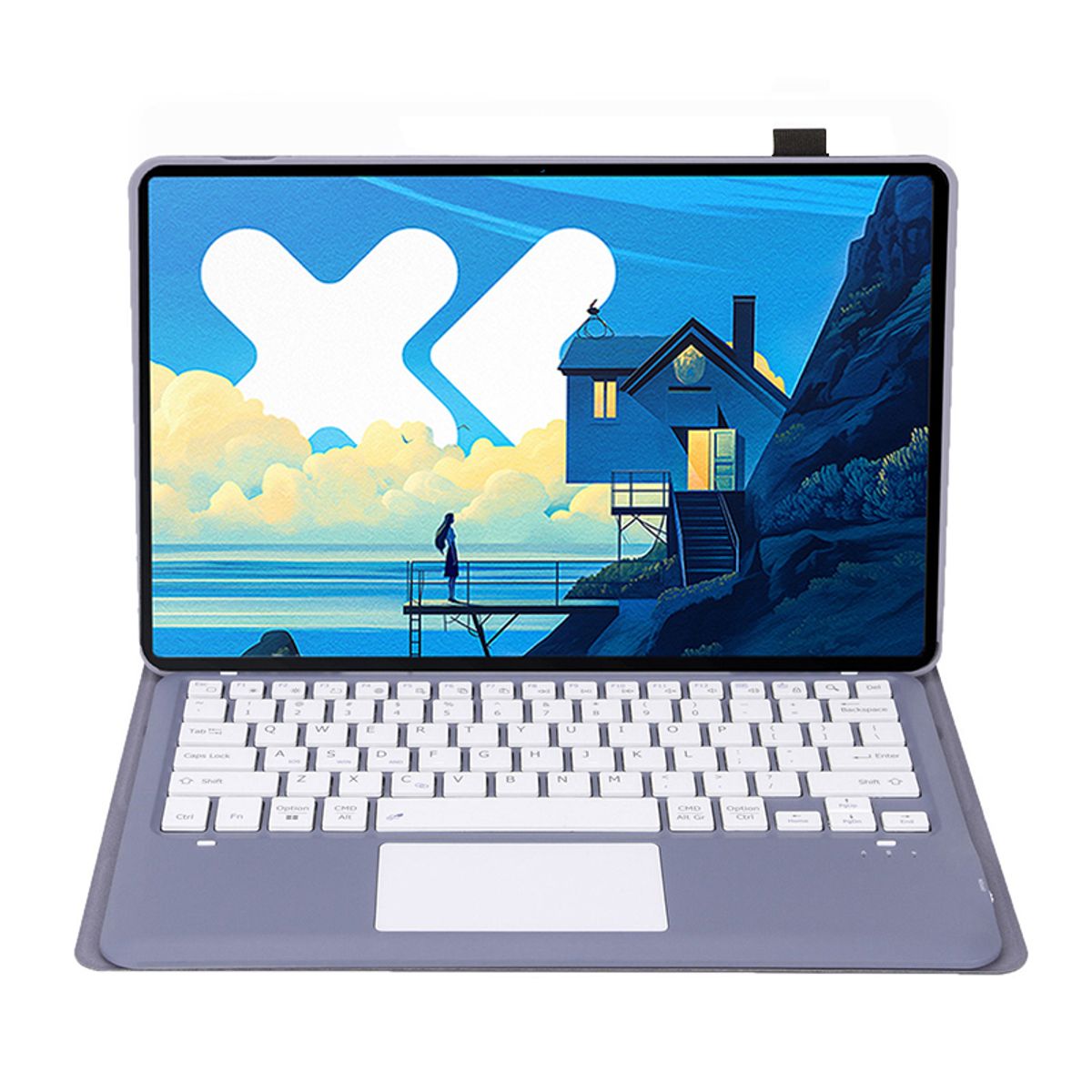 LENOVO - Tablet Xiaoxin Pad Pro 2025 12+256 127 WIFI-Verde con Teclado Morado