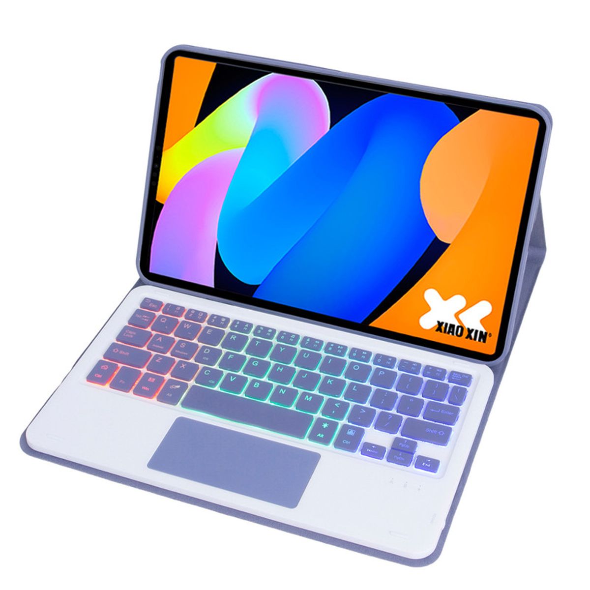 LENOVO - Tablet Lenovo Xiaoxin pad 11 2025 8+128GB 11 WIFI 25K - Azul con Morado luminsos teclado