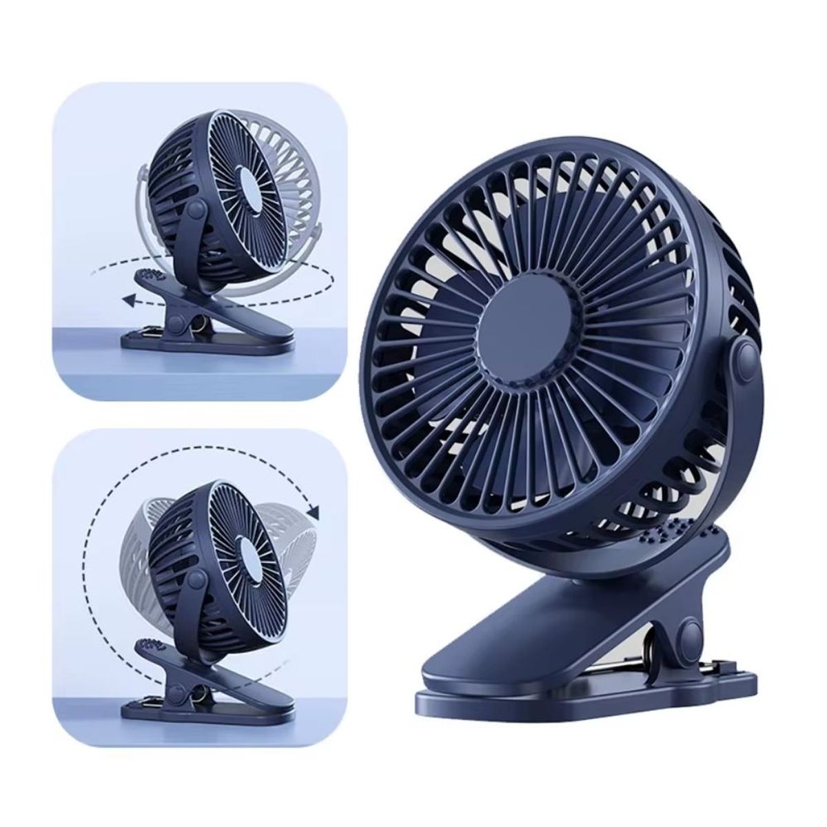 GENERICO - Ventilador Recargable con Clip Para Escritorio