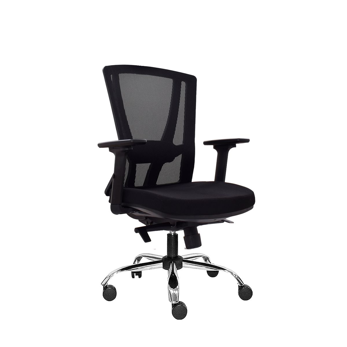 ALTHEA CONFORT - Silla Ergonómica Winner Gerente Brazos 3D Cromado Negro Althea Confort