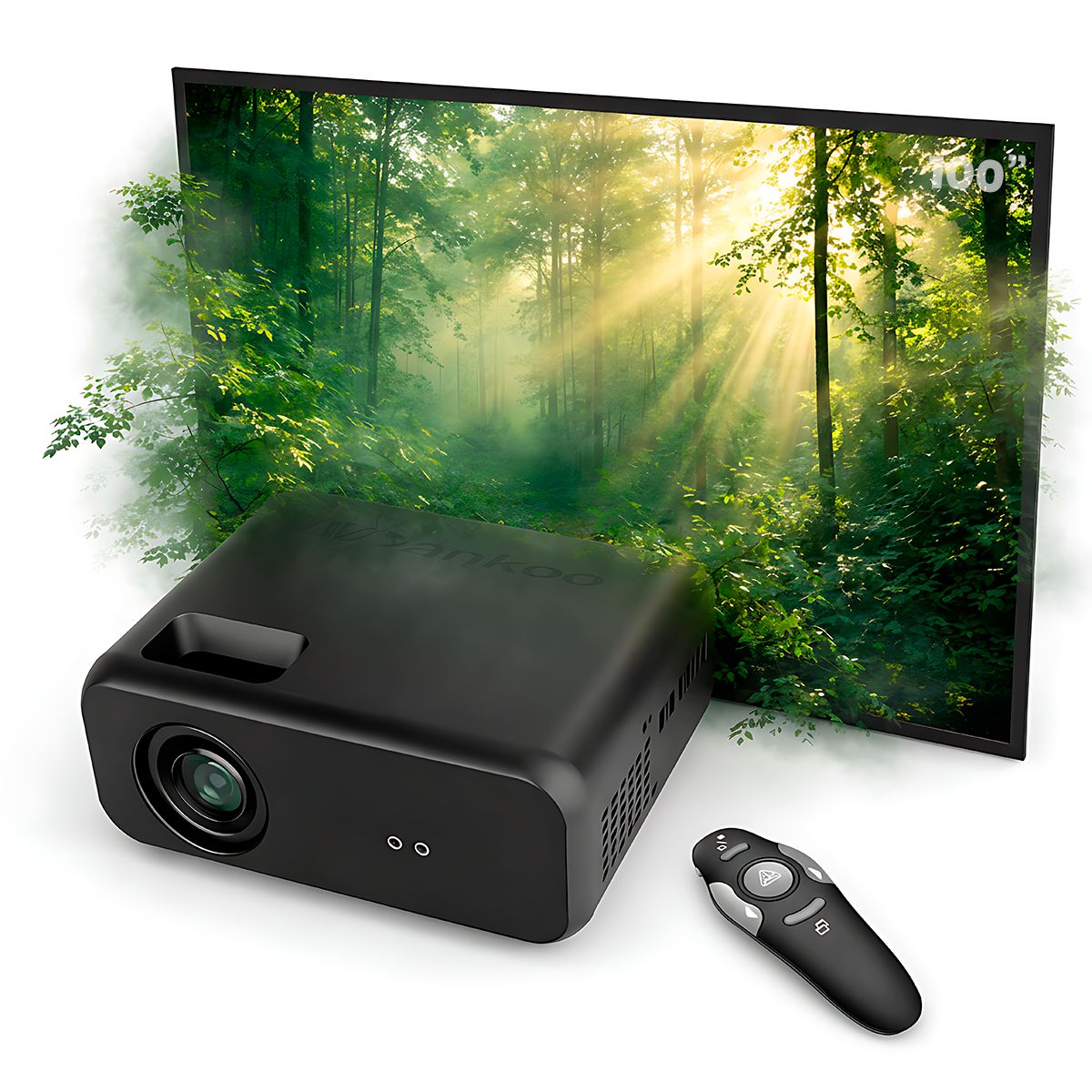 OWLENZ - Proyector Smart Owlenz SD550 Enfoque Manual + Ecran 100 Pulgadas + Puntero Láser