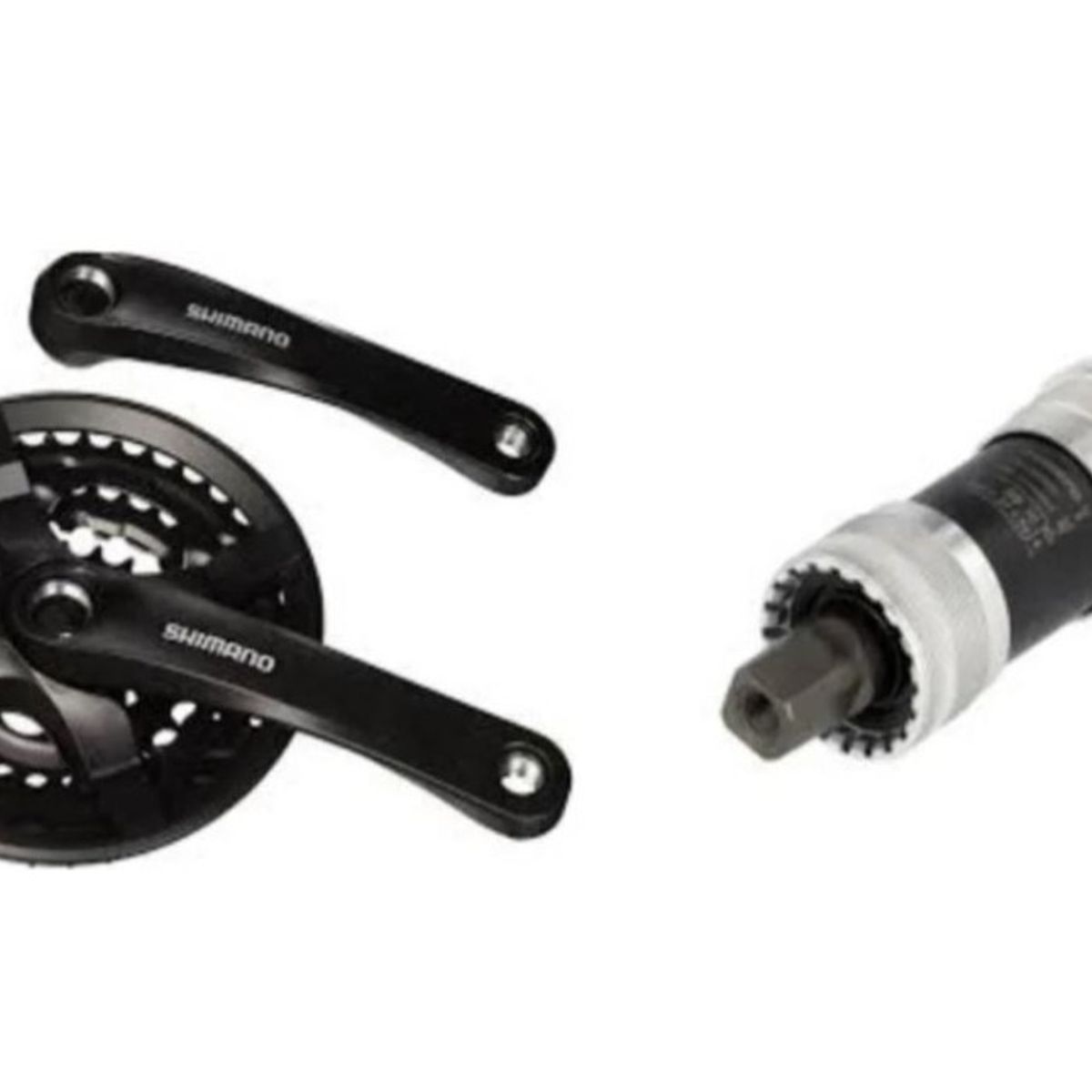 SHIMANO - CATALINA TRIPLATO 48-38-28 DIENTES CON EJE CENTRAL SHIMANO BICICLETA