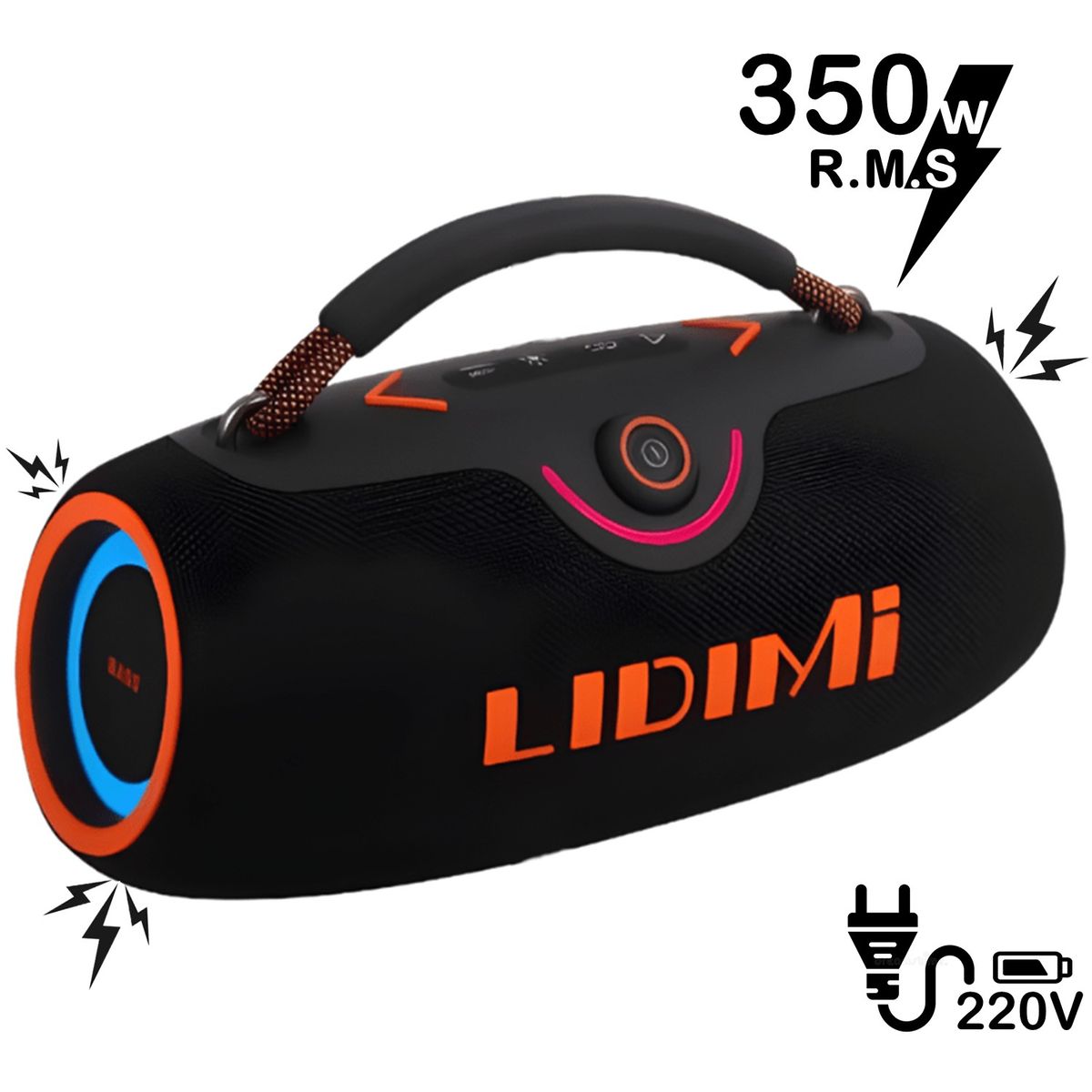 LIDIMI - Parlante Portátil Lidimi 350W LD-S865AC Extra Bass USB 220V