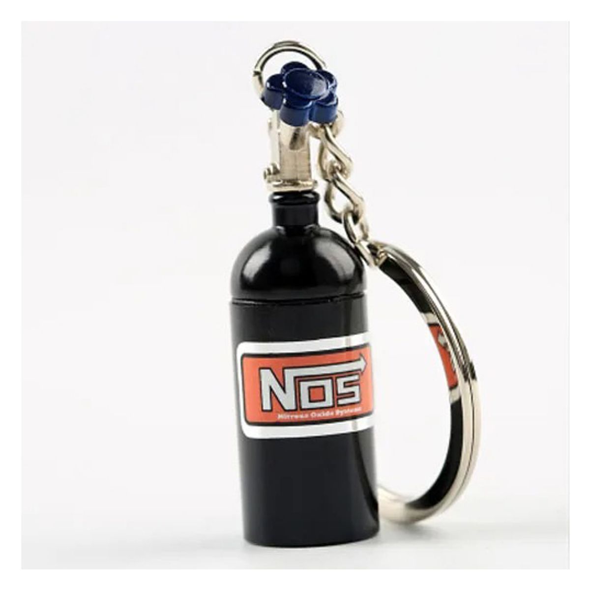 GENERICO - Mini Llavero Botella De Nitro Metálico Exclusivo Color Negro 1Pcs