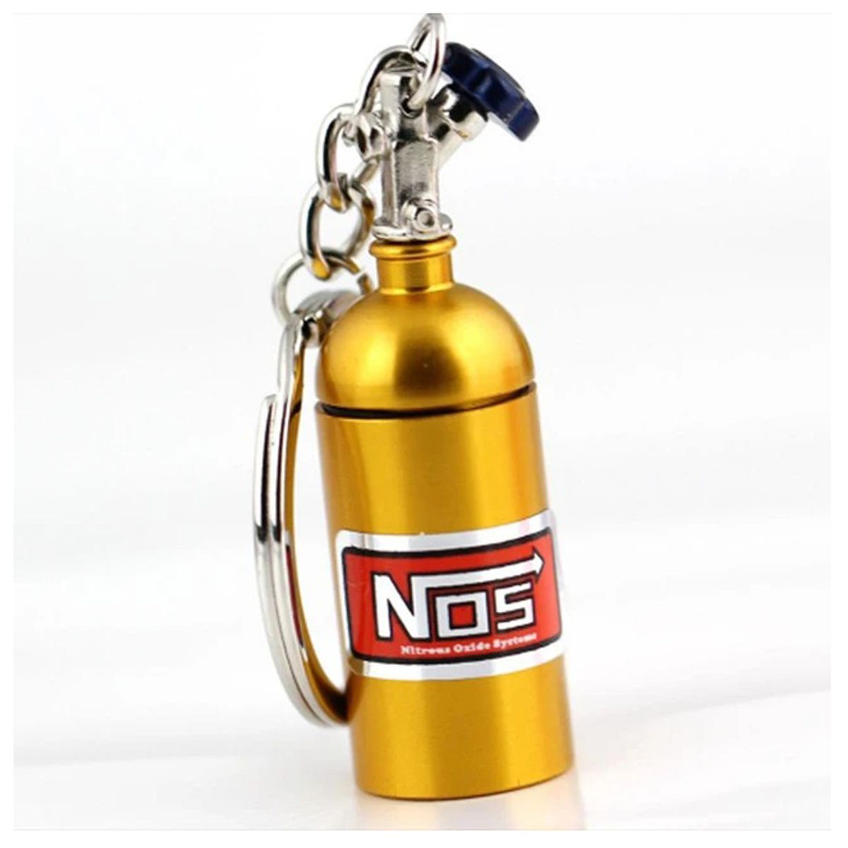 GENERICO - Mini Llavero Botella De Nitro Metálico Exclusivo Color Dorado 1Pcs