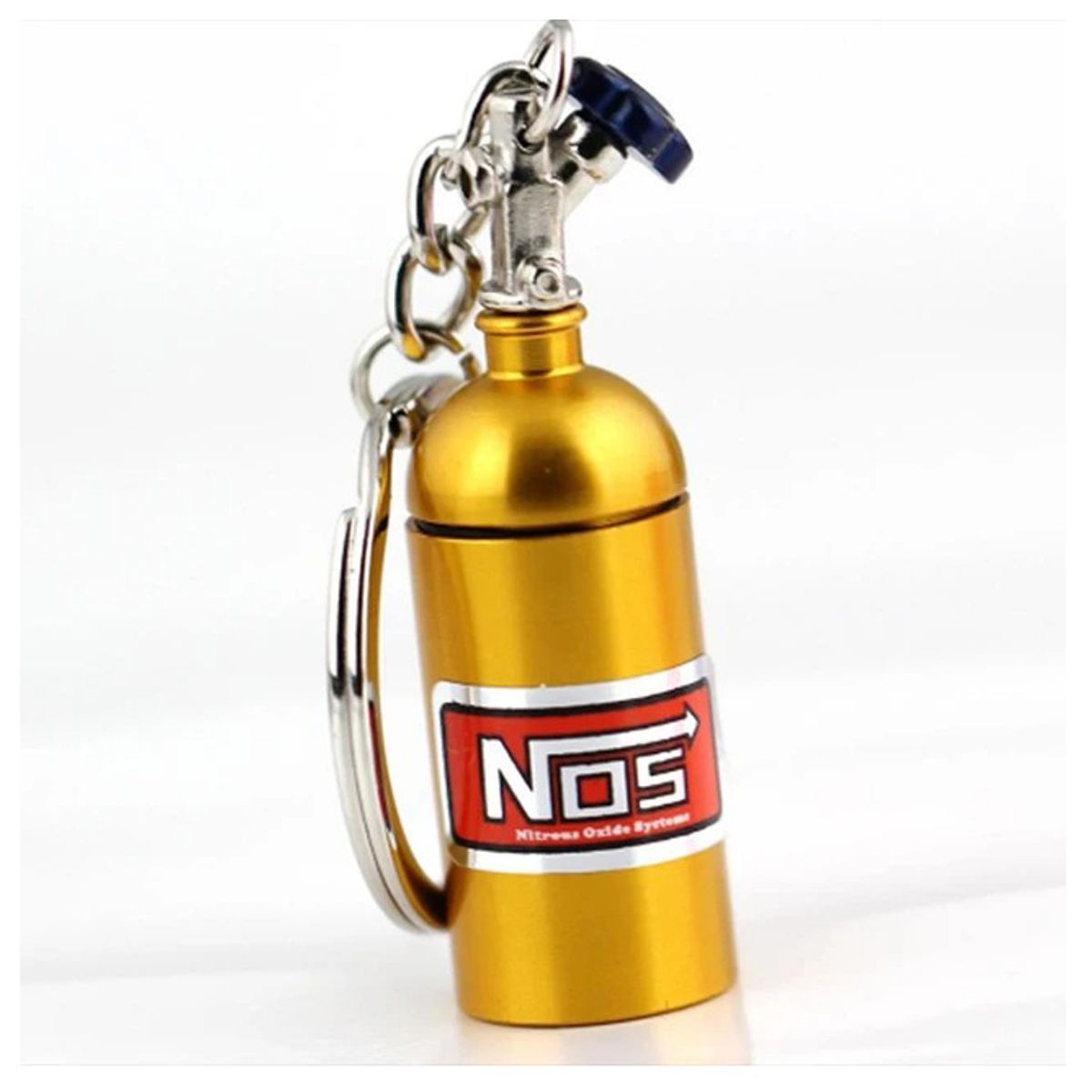 GENERICO - Mini Llavero Botella De Nitro Metálico Exclusivo Color Dorado 1Pcs