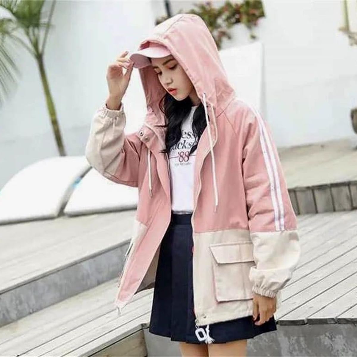 GENERICO - CASACA CORTA VIENTO MUJER