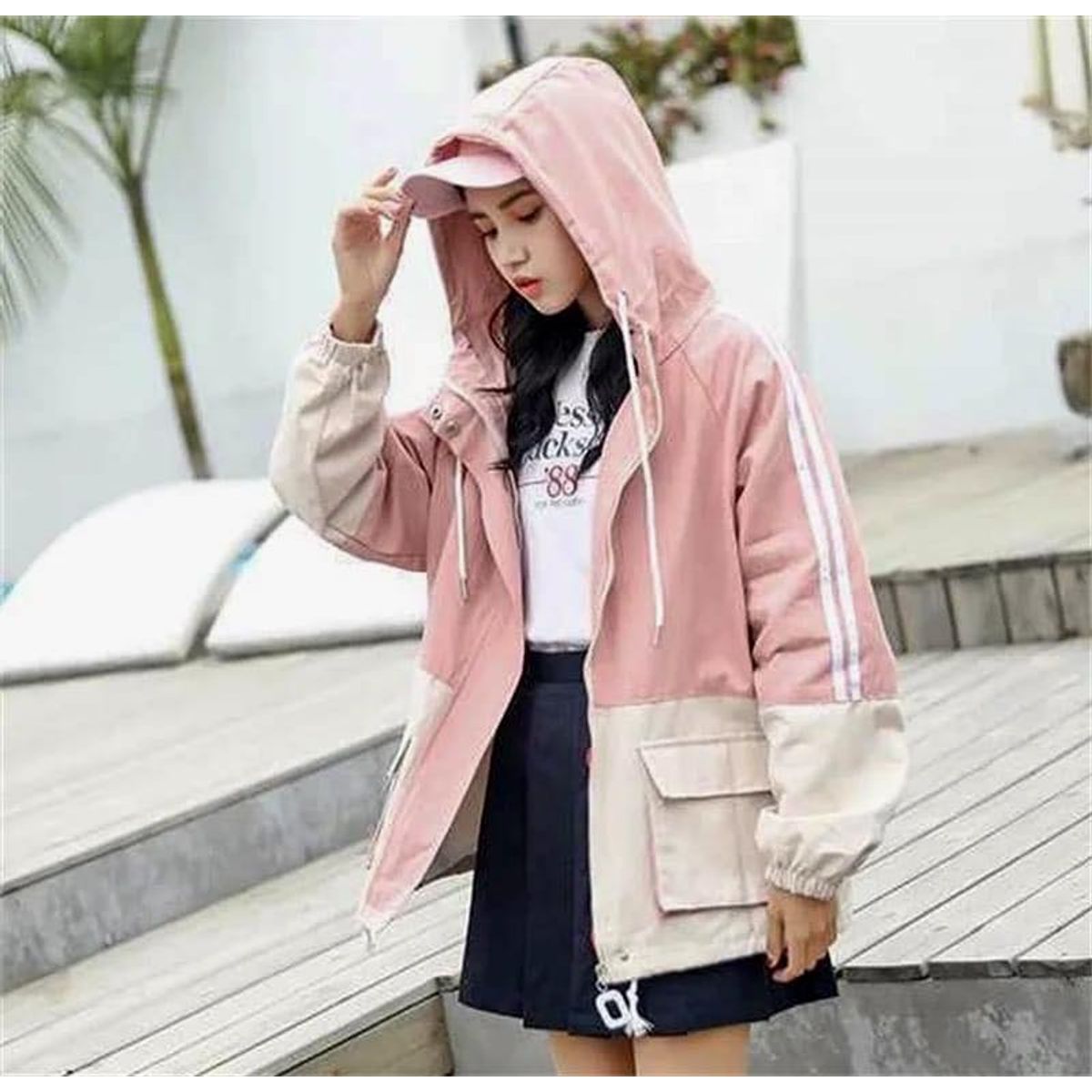 GENERICO - CASACA CORTA VIENTO MUJER