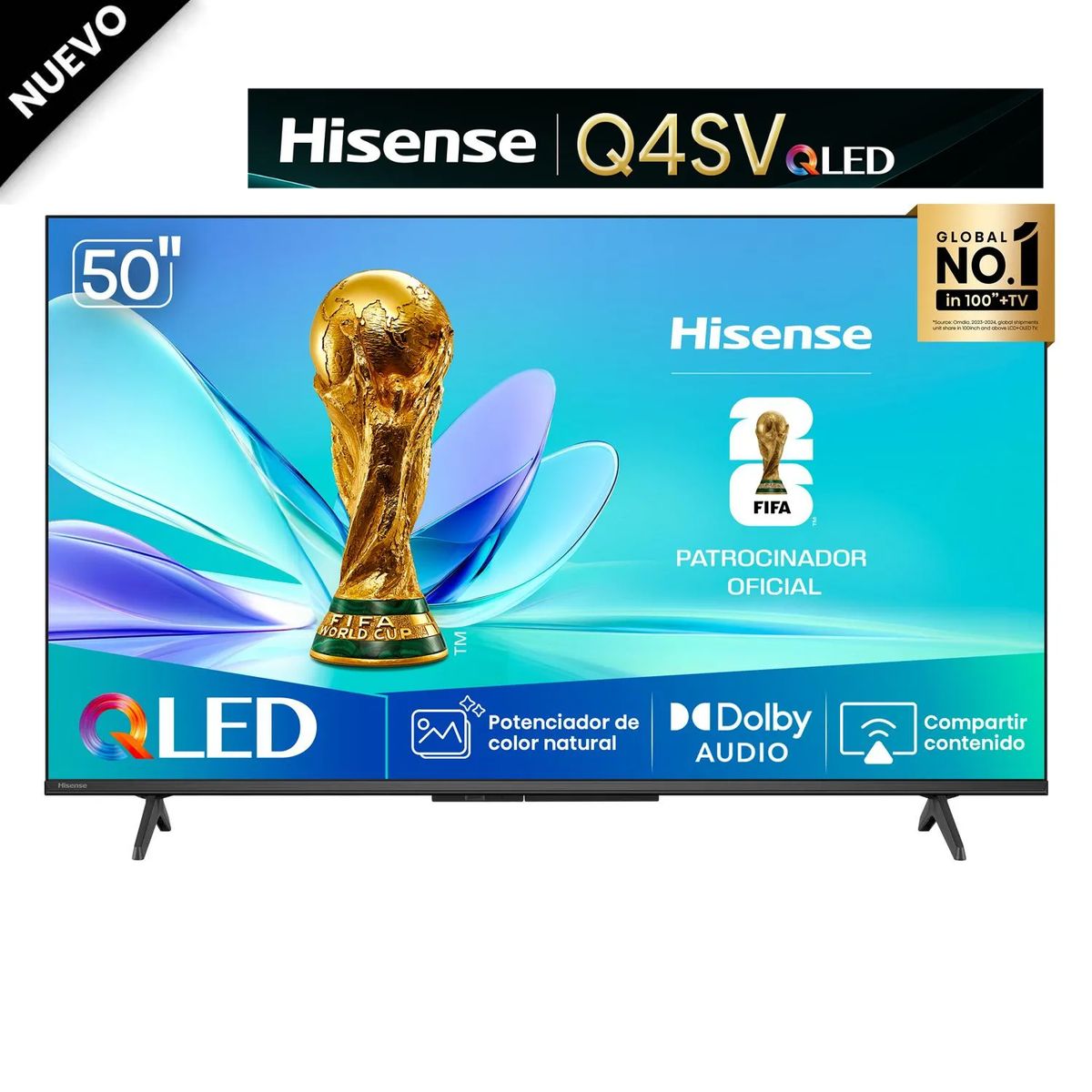 HISENSE - Televisor Hisense 50 Qled FHD 50Q4SV