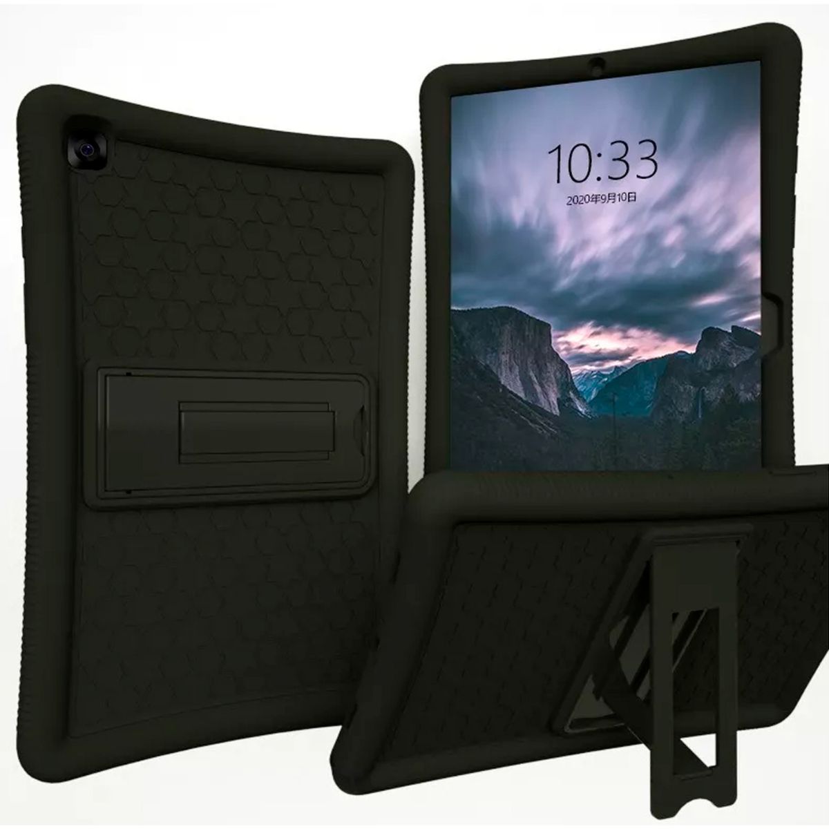 GENERICO - Funda Protector Antigolpe Silicona con Soporte Para Lenovo M10 1era Gen X505 - Negro