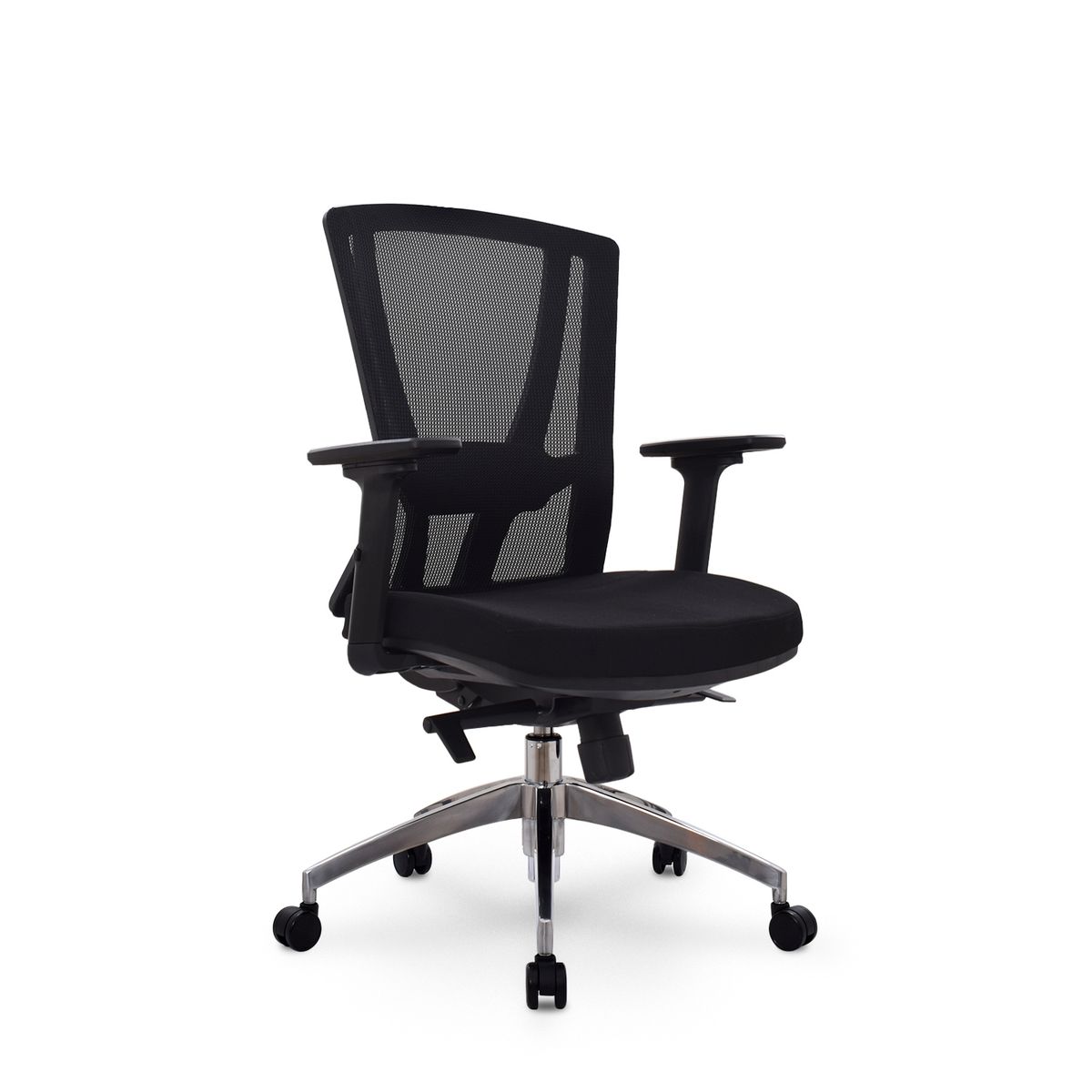 ALTHEA CONFORT - Silla Ergonómica Winner Gerente Brazos 1D Aluminio Negro Althea Confort