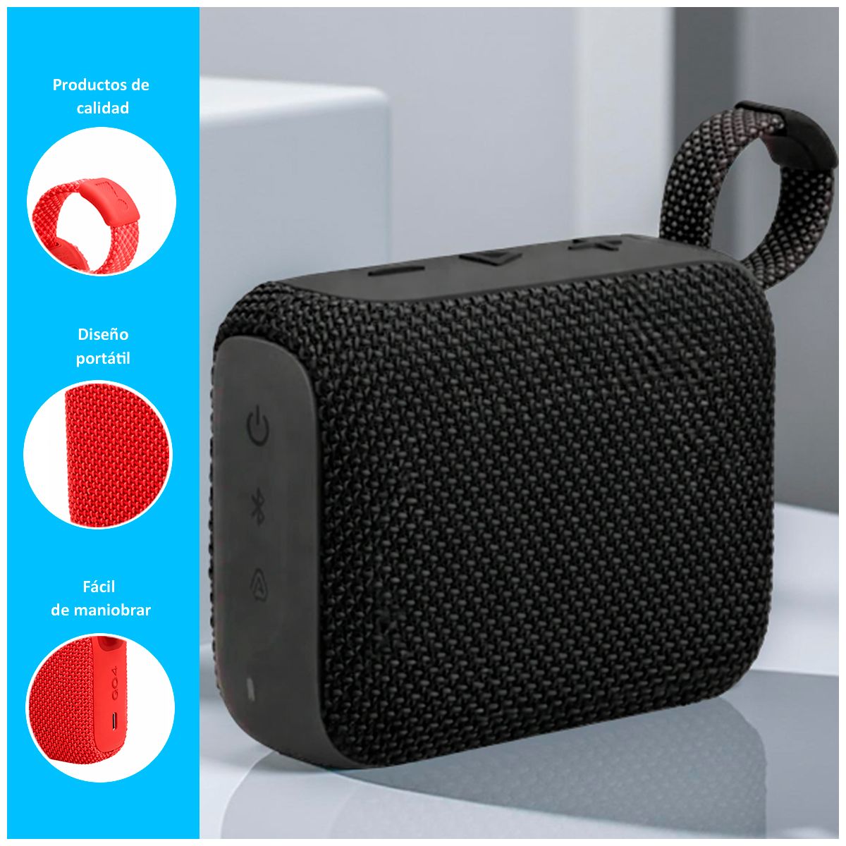 GENERICO - Parlante Bluetooth portátil Go 4 Pro Negro