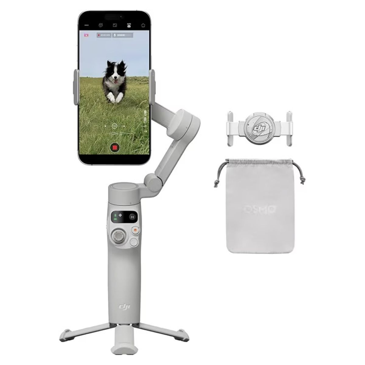 DJI - DJI Osmo Mobile 7 Estabilizador de 3 Ejes para Smartphone - Gris Platino