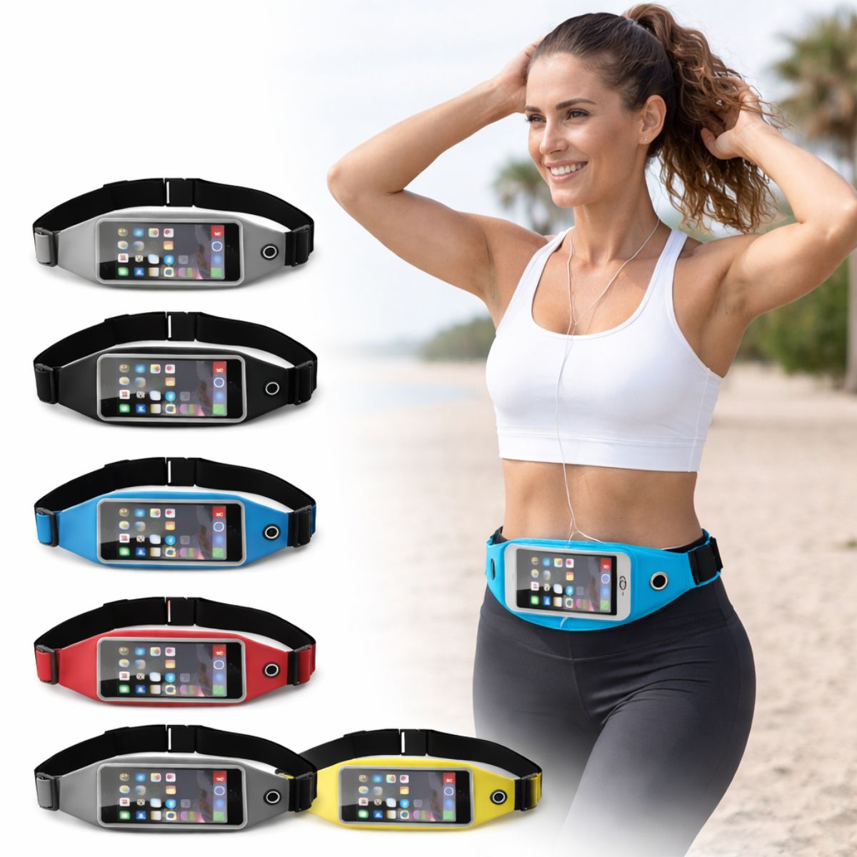 GENERICO - Canguro Running Ultraligero Impermeable Con Salida Audífonos Colores Surtidos