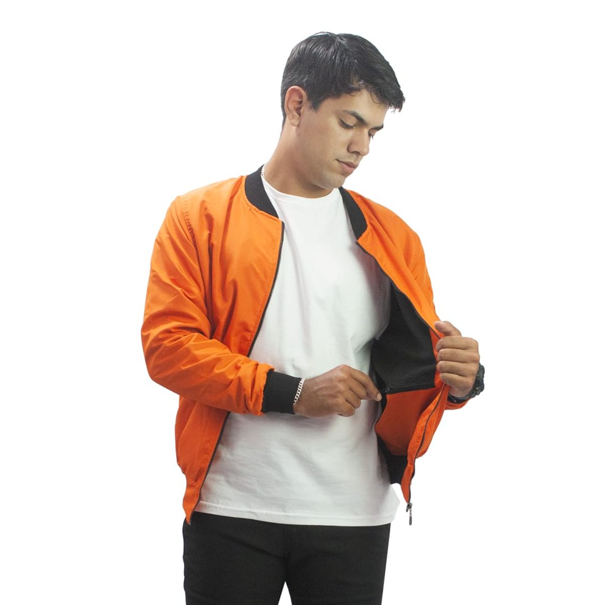 DM DEXMEN - Casaca Dexmen Bomber Jacket Naranja