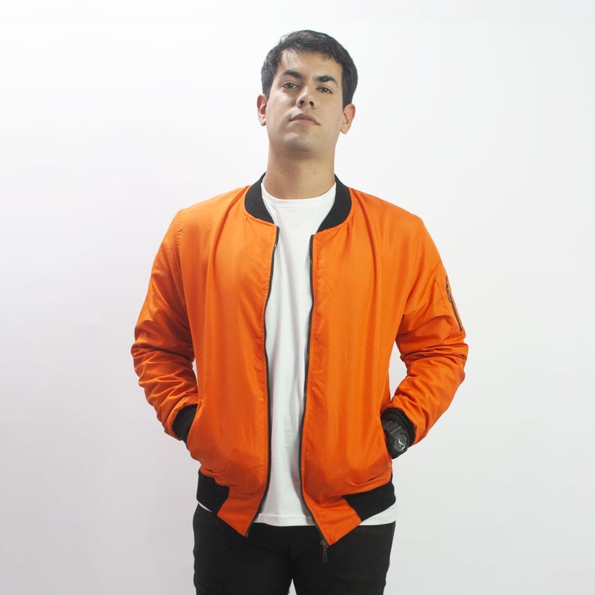 DM DEXMEN - Casaca Dexmen Bomber Jacket Naranja