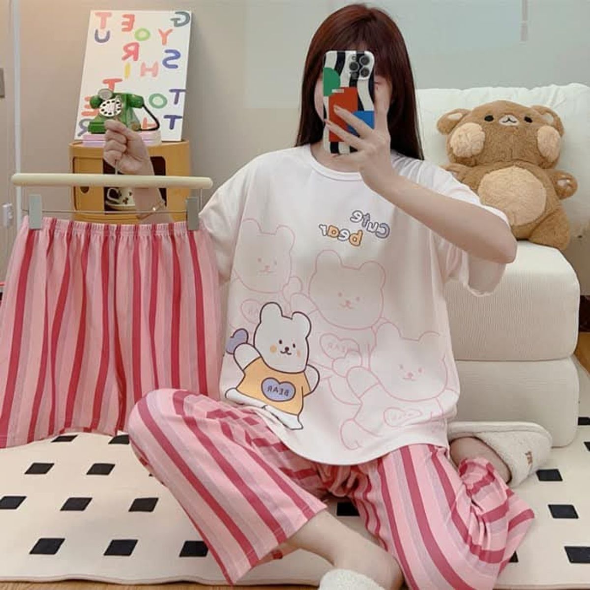 FASHION - CONJUNTO DE PIJAMAS ANIMADOS DE 3 PIEZAS