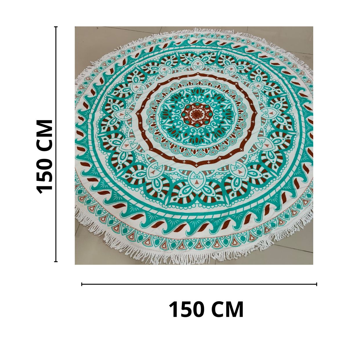 GENERICO - Toalla Redonda Mandala Circular Premium para Playa  Estilo Comodidad y Verano Sin Límites