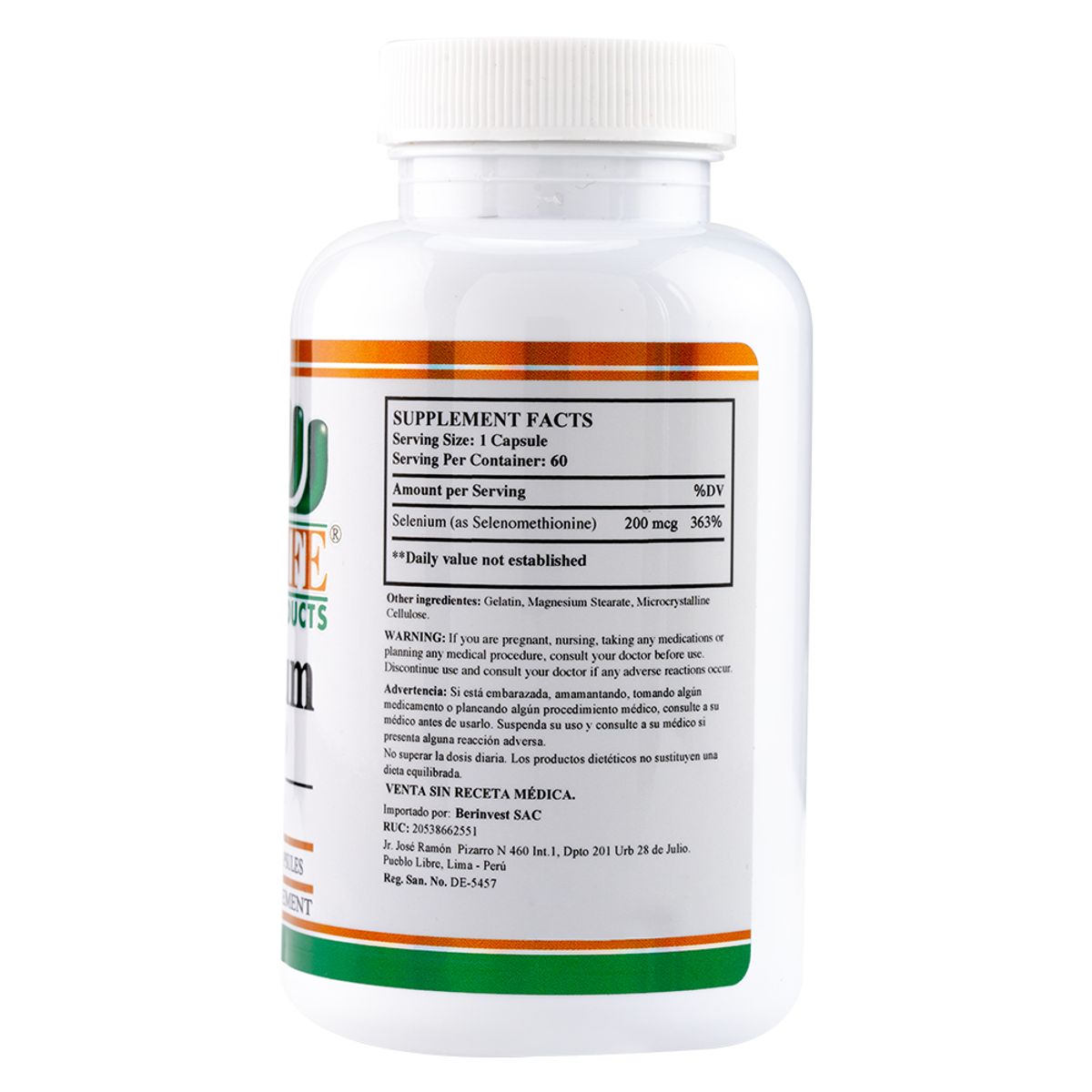 XTRALIFE NATURAL PRODUCTS - Selenio - 60 Cápsulas