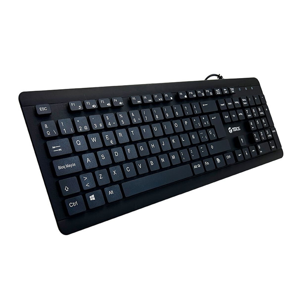Teros - Teclado lavable TEROS TE-4065N IPX7 USB negro
