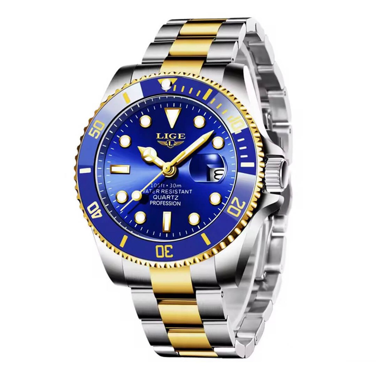 LIGE - Reloj Lige LIG-6 Hombre Acero Plateado