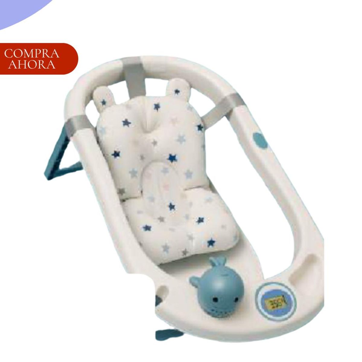 GENERICO - Bañera Tina de Baño para Bebe Plegable Celeste