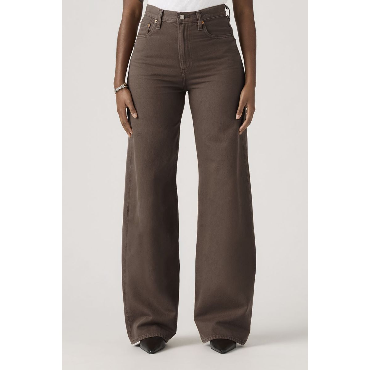 LEVIS - Jeans Mujer Ribcage Wide Leg Café Levis