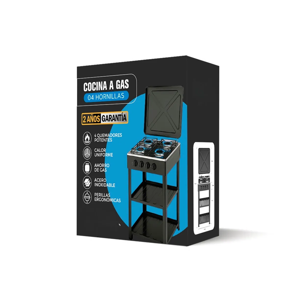GENERICO - Cocina a Gas Alta de 4 Hornillas