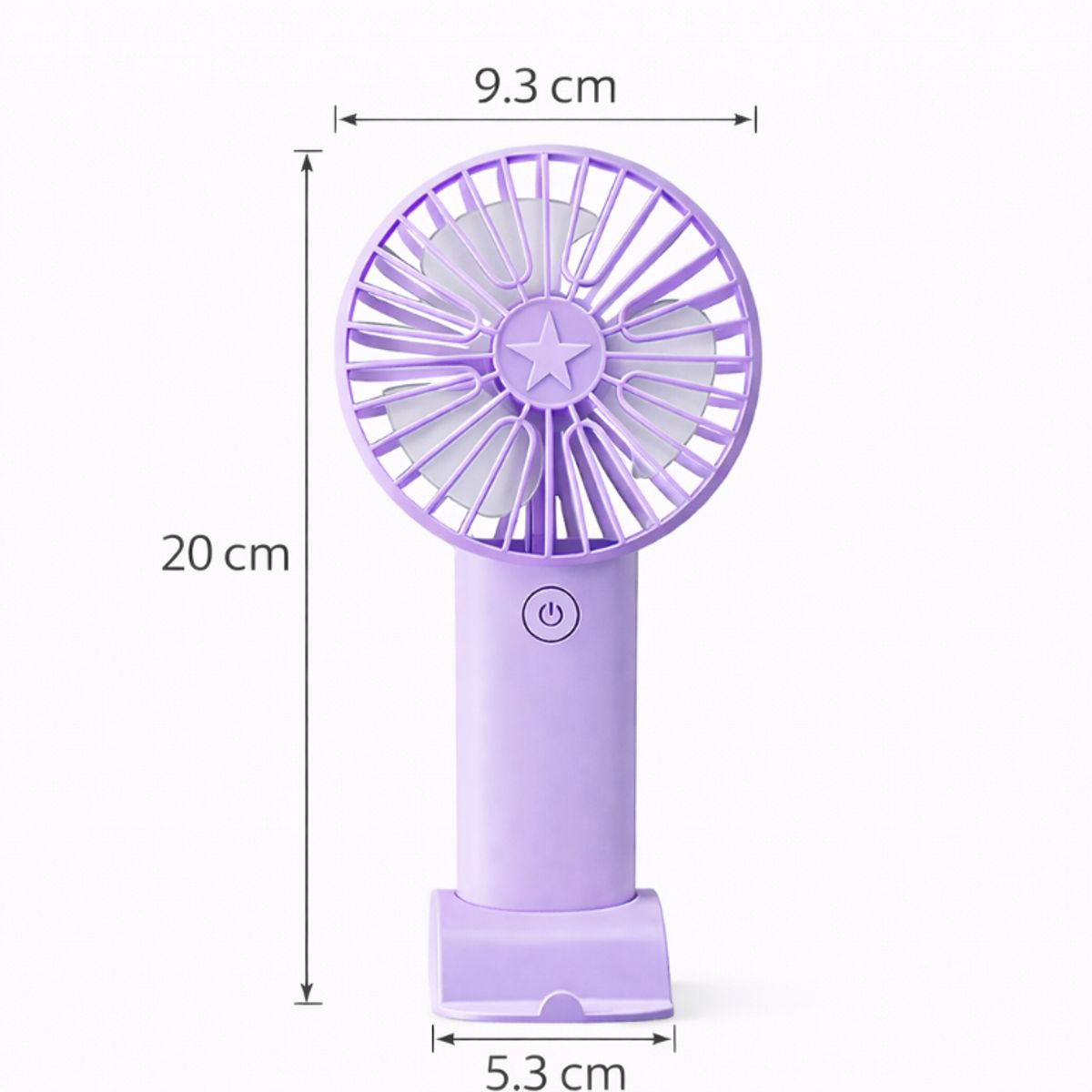 GENERICO - Ventilador De Mano Lila Compacto Recargable Ideal Oficina Viaje