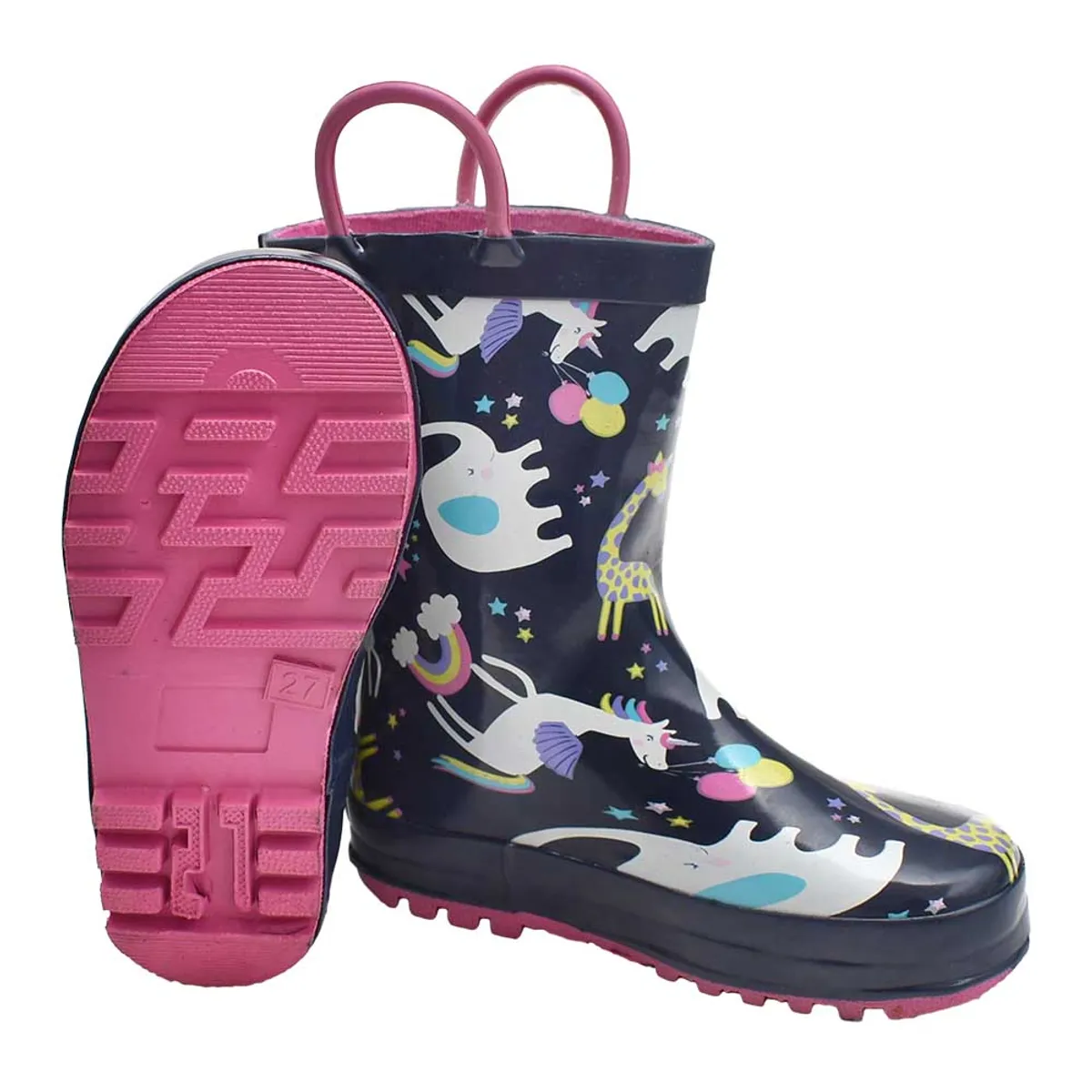 GENERICO - BOTAS DE LLUVIA LODO AGUA UNICORNIO AZUL