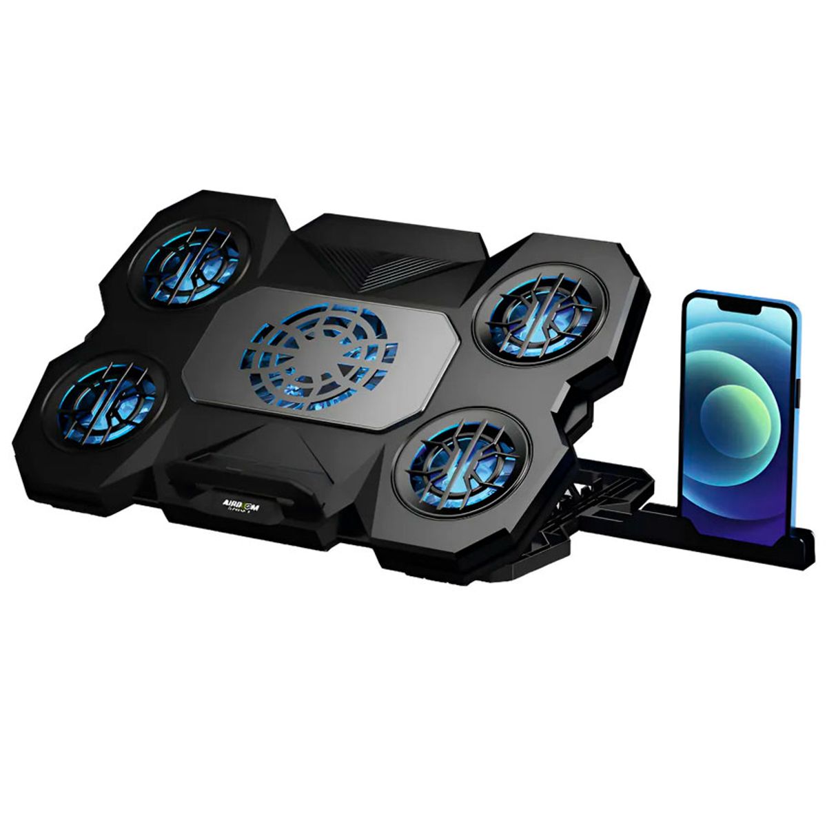 AIRBOOM - Cooler Airboom Supreme AB034 para Laptop 17” con 5 Ventiladores LED Azul