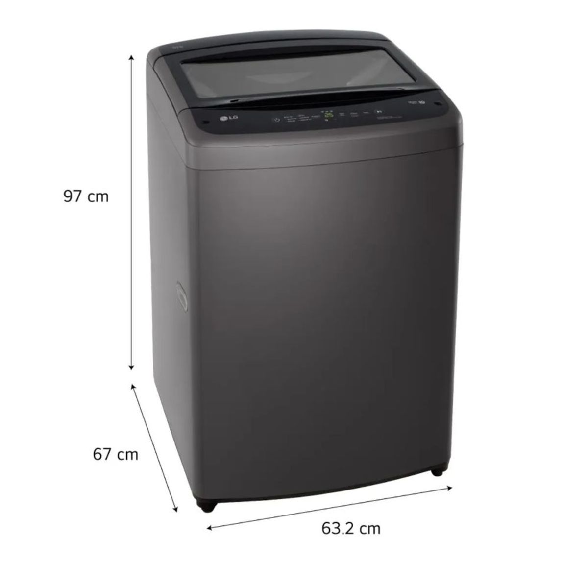 LG - Lavadora WT19BVTB 19 Kg Turbodrum Carga Superior Negro Claro LG