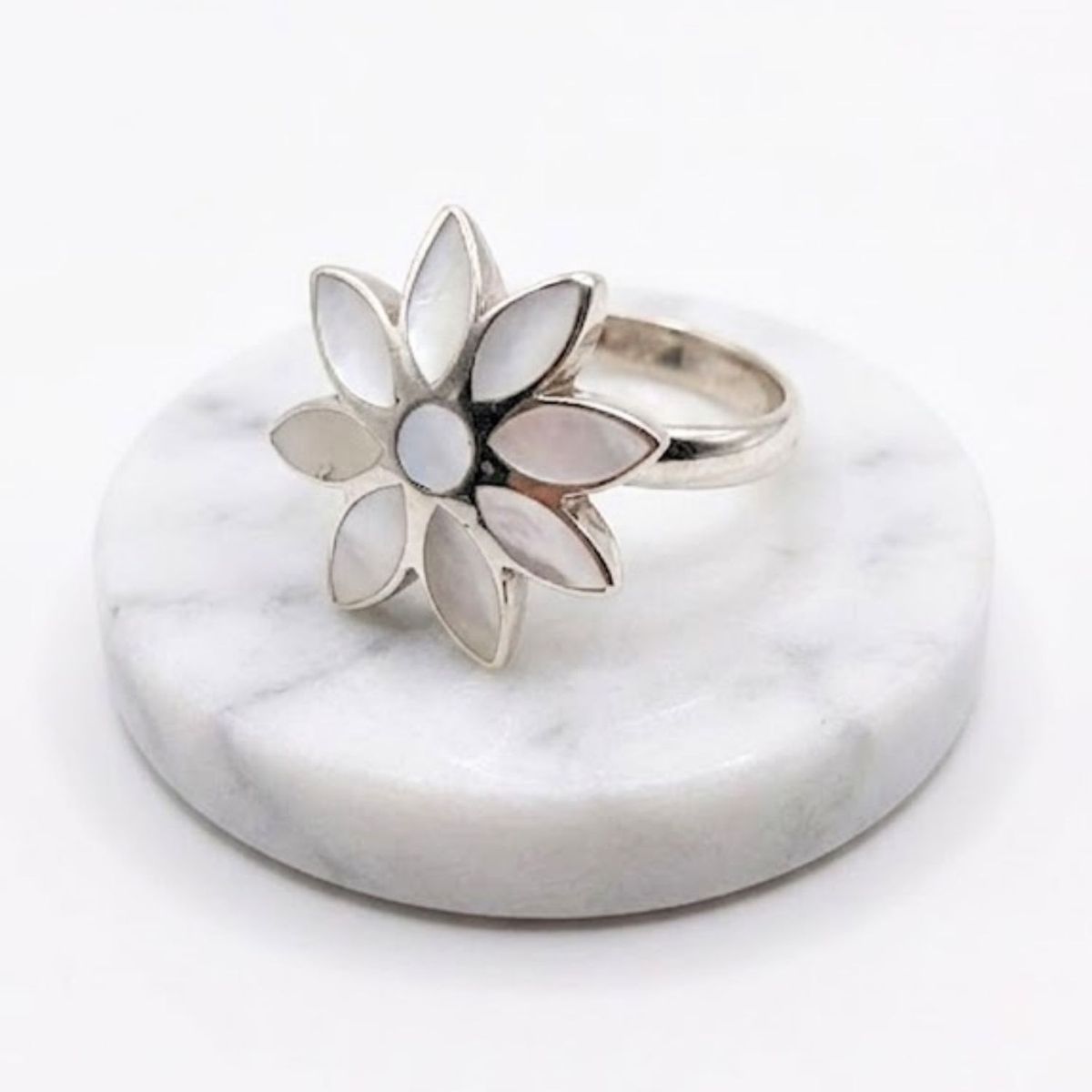GENERICO - Anillo Plata 950 Lirio de los Incas Mosaico - Joyería Floral Andina