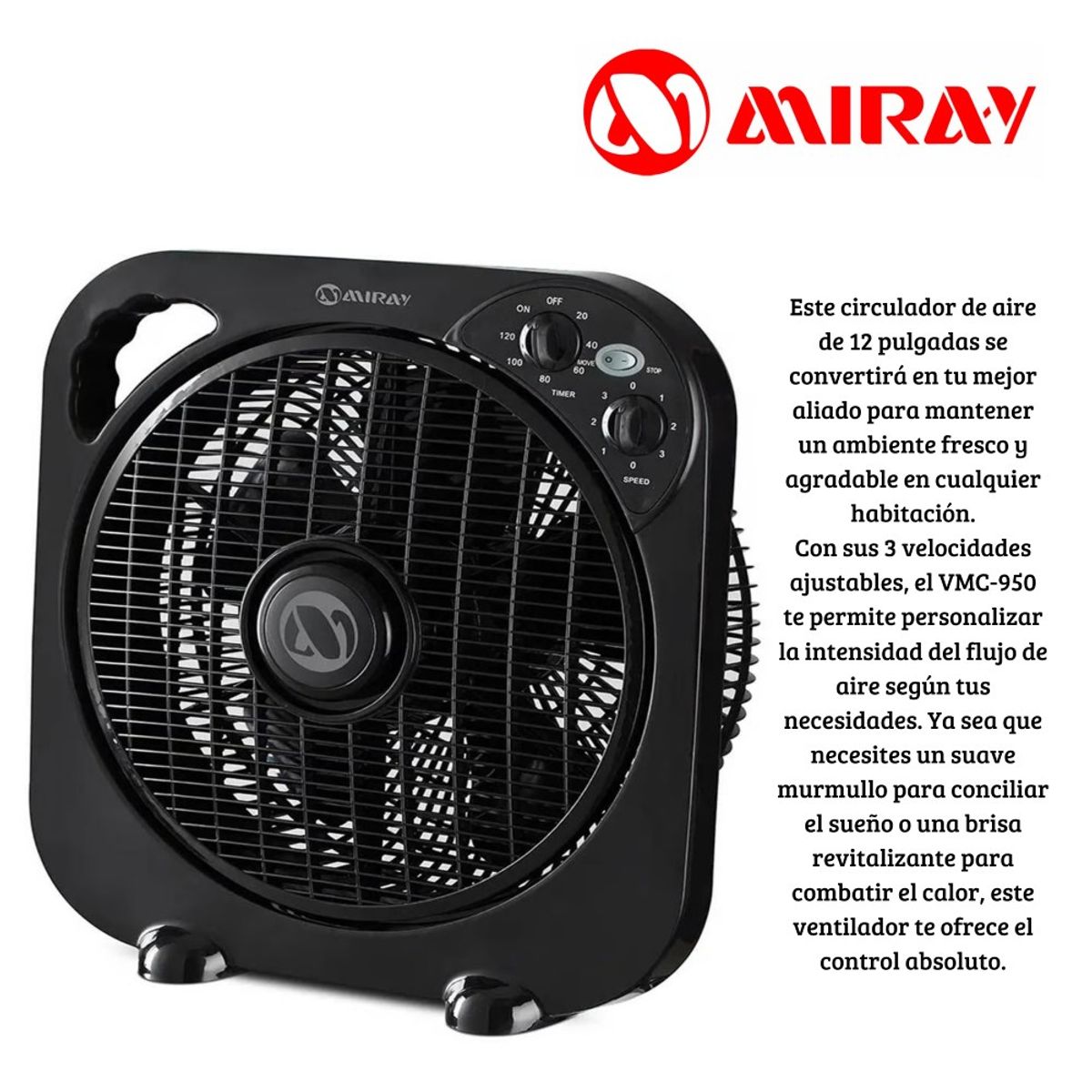 MIRAY - Ventilador Circulador Miray 12 VMC-1052
