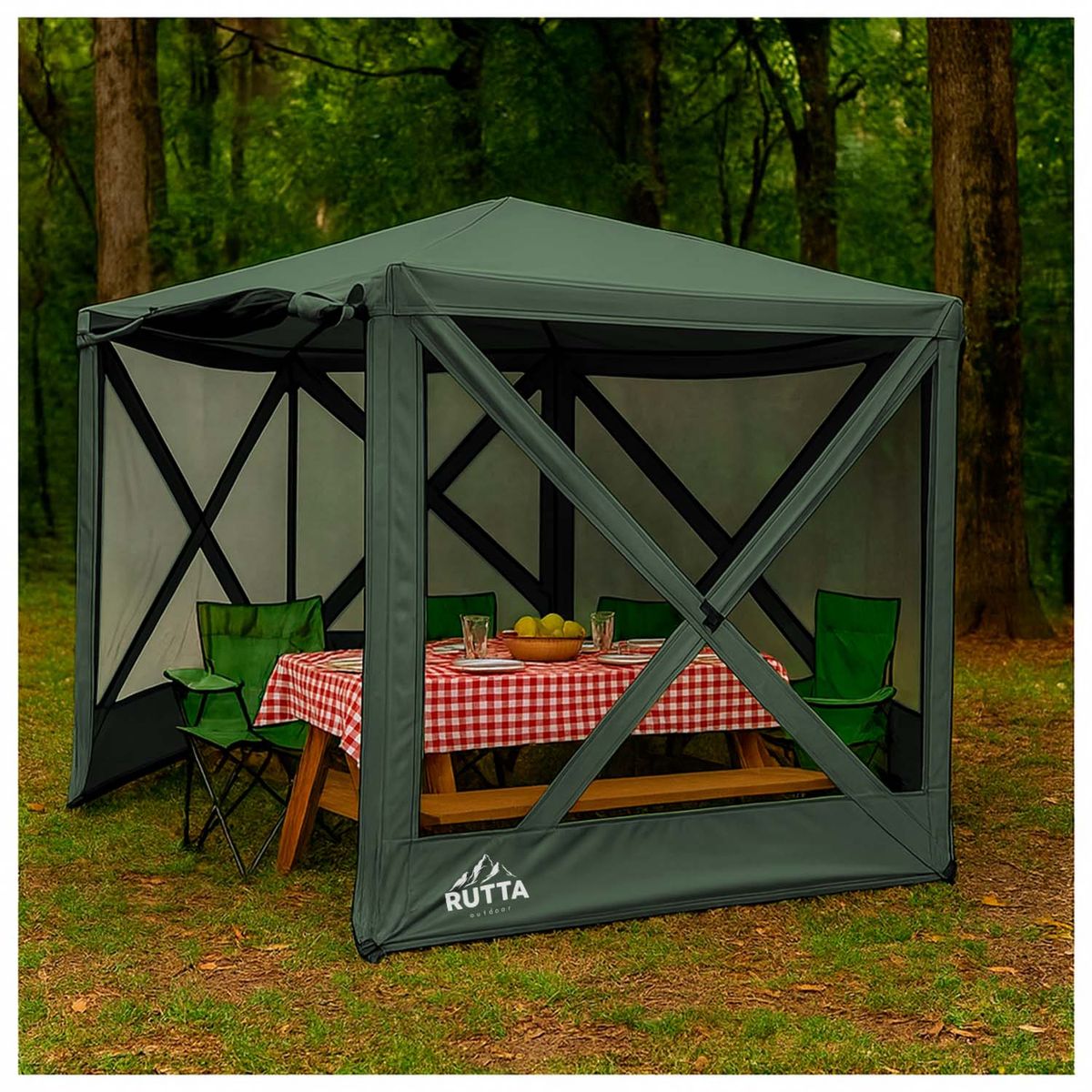 ATLETIS - Toldo Comedor Impermeable con mosquitera Instantáneo