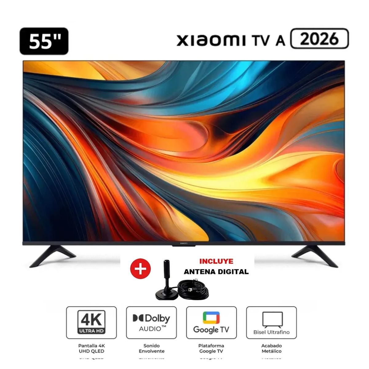 XIAOMI - Televisor Xiaomi 55 UHD 4K 2026 + Antena Digital
