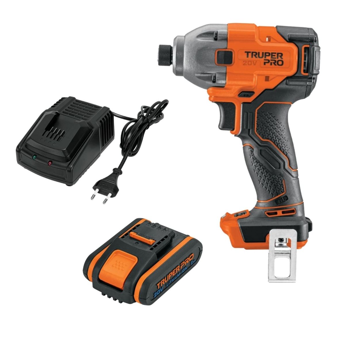 TRUPER - Atornillador de Impacto 20V +1 Bateria 2Ah+ Cargador Truper