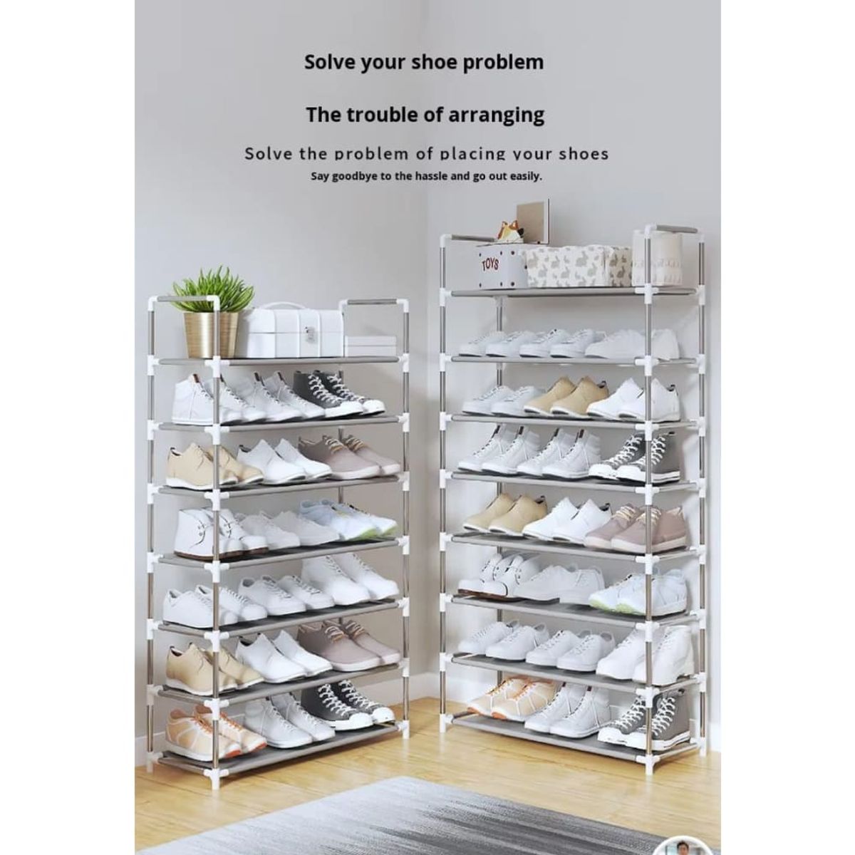 GENERICO - Zapatera Organizador 8 Niveles Multifuncional Moderno Gran Capacidad