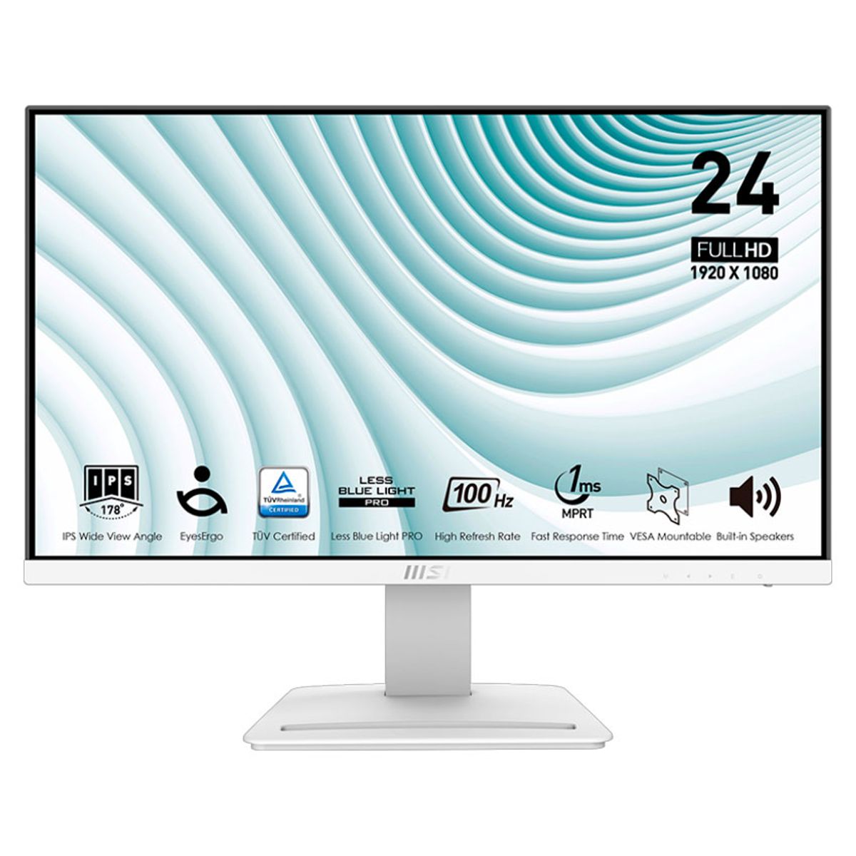 MSI - Monitor MSI PRO MP243XW 24 FHD 100Hz 1ms IPS PLANO