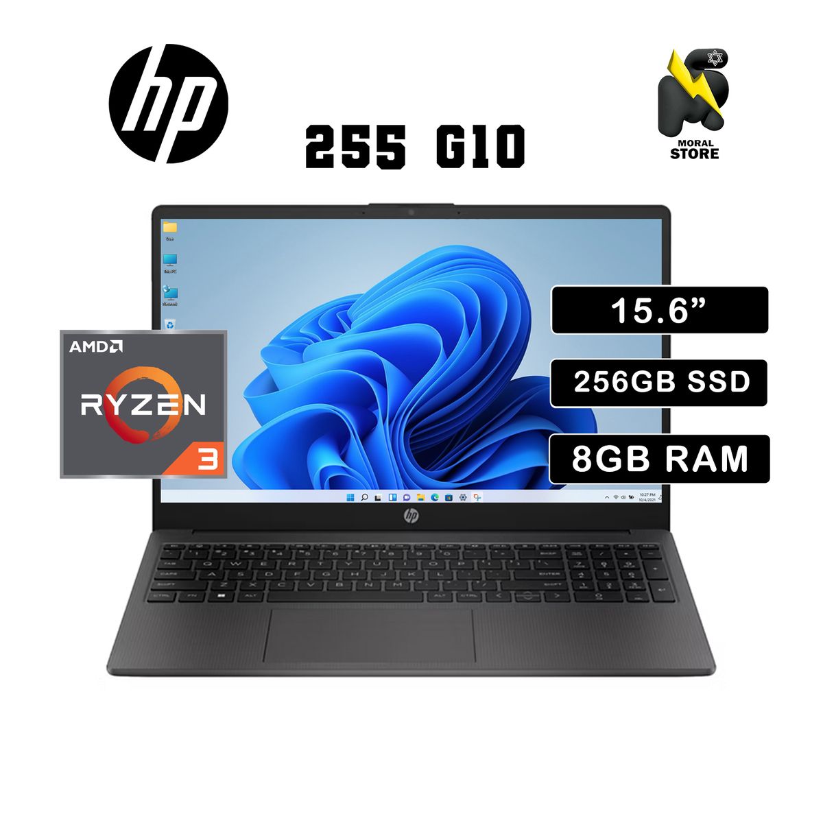 HP - LAPTOP HP 255 G10/  AMD RYZEN 3 7320U/ 256 GB SSD/  8GB RAM /15.6 HD