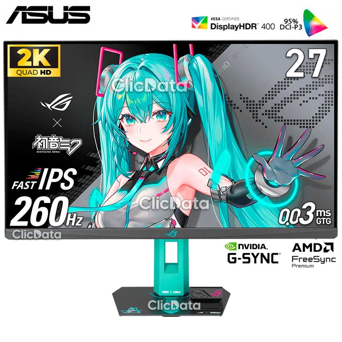 ASUS - Monitor ASUS ROG Strix XG27ACMEG-G 27 WQHD Fast IPS 260HZ 03MS G-Sync, FreeSync Premium