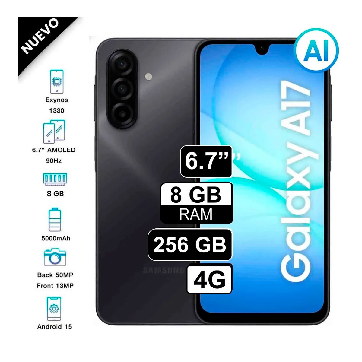 SAMSUNG - CELULAR GALAXY A17 4G 8RAM 256GB