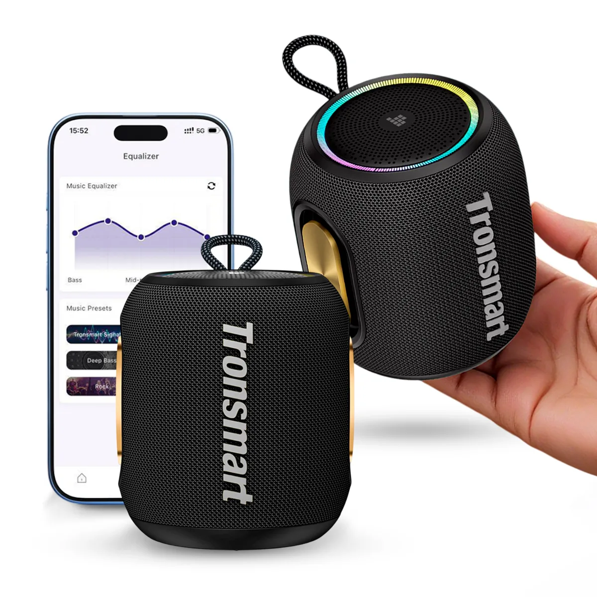 TRONSMART - Mini Parlante Tronsmart T8 Portatil Bluetooth 5.3 Ipx7 16w