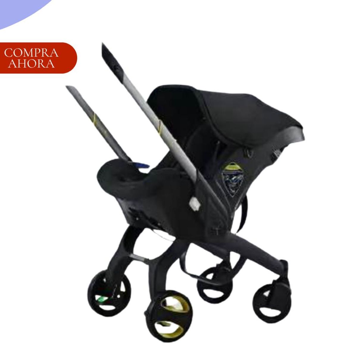 KIDS - COCHE PORTABEBÉ 2 EN 1 PARA BEBÉ «DONNA» COLOR NEGRO