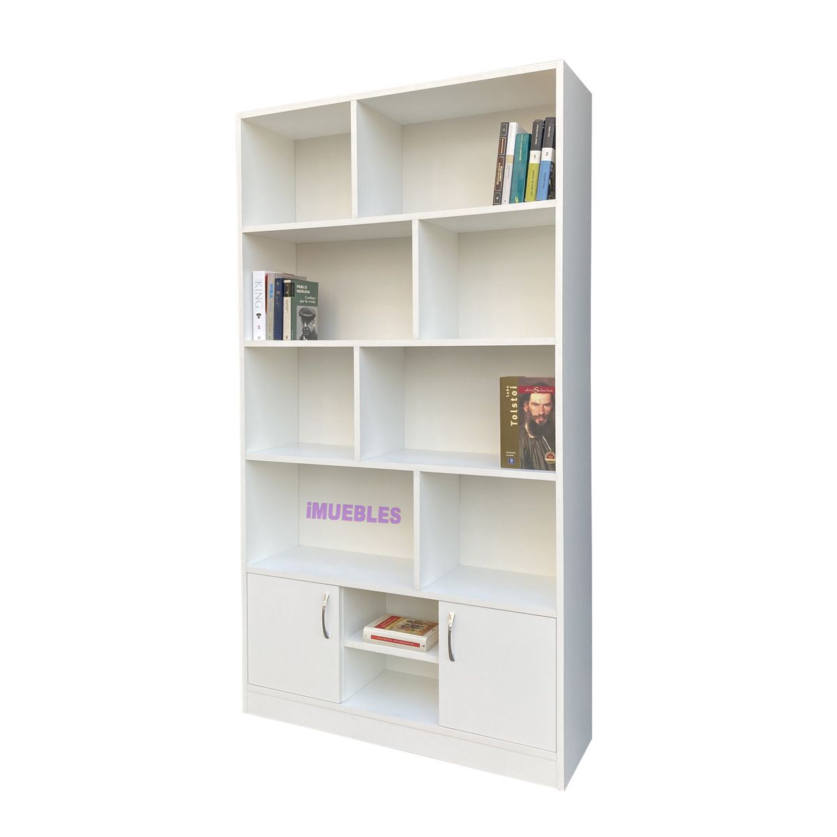 TEMEL - Estante De Melamina de 1 Metro color Blanco - TEMEL