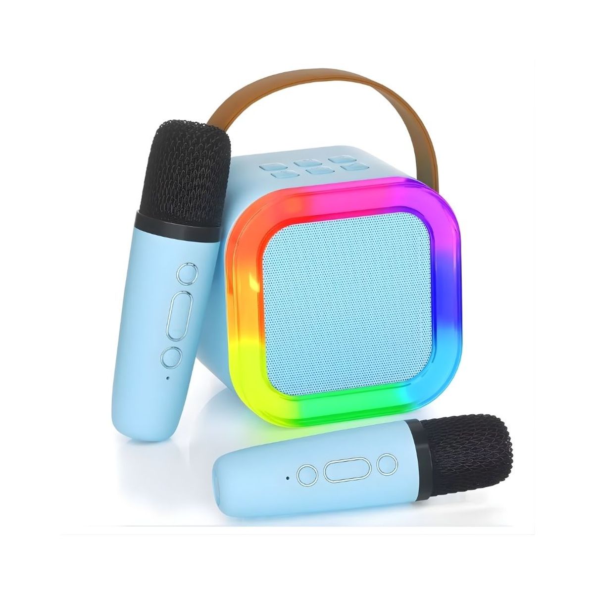 GENERICO - Mini parlante Karaoke Bluetooth con 1 micrófono - Rosado